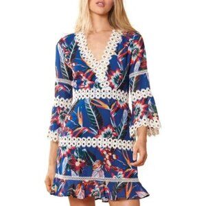 NWT Red Carter "Willow" Dress in Paraside Print XS